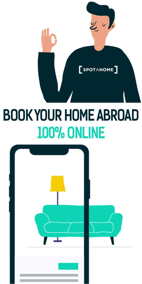 Book your home abroad 100% online