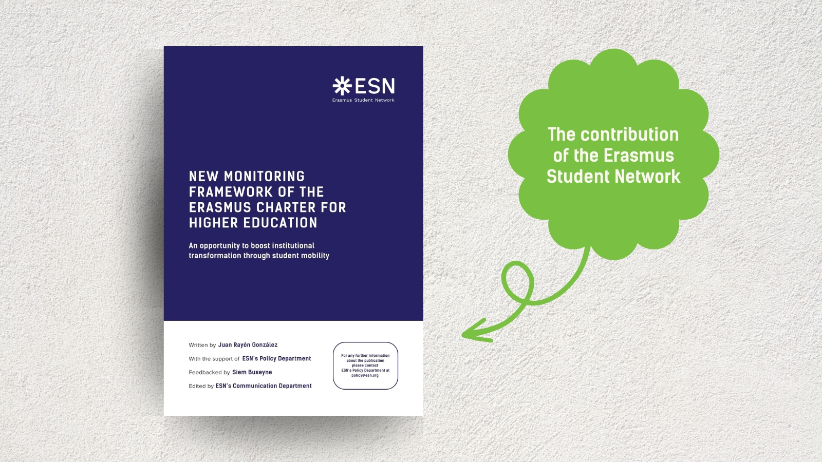 Cover of book about New monitoring framework of the Erasmus Charter for Higher Education