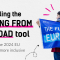 Text on visual saying: "Unveiling ''voting from abroad'' tool.  Making the 2024 EU elections more inclusive." A young man holding an ESN flag on his back saying ''The future is Europe''.
