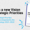 A picture of a document cover and text: "ESN has a new Vision and Strategic Priorities.  Vision and Strategic Priorities 2025–2031 accompanied by the Three-Year Strategy 2025-2028".