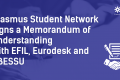 Image with dark blue background. In the right upper corner is the logo of ESN and in the lower corner is a white flat illustration depicting a document being signed and below is an illustration with a hand shake. On the left side is the title of the article.
